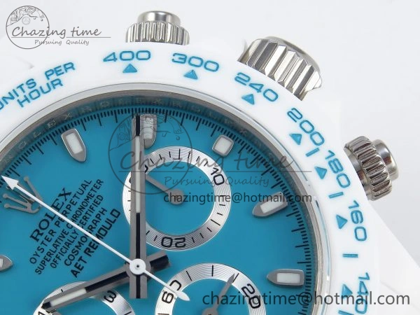DAYTONA AET WHITE CERAMIC CASE AND BRACELET TIFFANY BLUE DIAL NOOB BEST EDITION SA ZeroBulk 1802