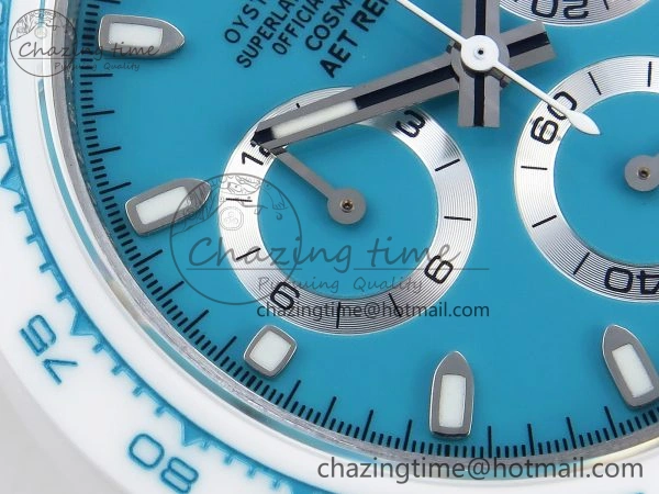 DAYTONA AET WHITE CERAMIC CASE AND BRACELET TIFFANY BLUE DIAL NOOB BEST EDITION SA ZeroBulk 1802