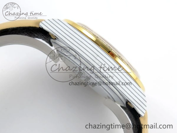 DAYTONA DIW WHITE CARBON CASE YG BEZEL NOOB BEST EDITION BEIGE DIAL ON BEIGE NYLON STRAP SA SmoothTexture 1830