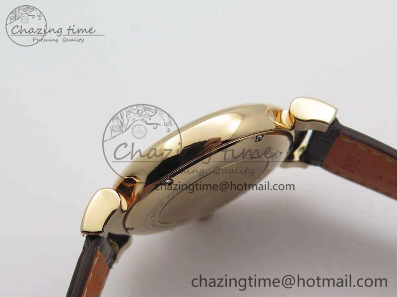 Comfortable Da Vinci IW356601 RG MKF 1:1 Best Edition White Dial On Brown Leather Strap A 7230