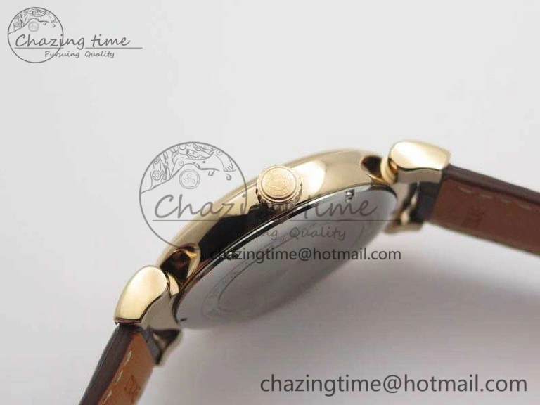 Reliable Da Vinci IW356601 RG TW 1:1 Best Edition White Dial On Brown Leather Strap A 7237