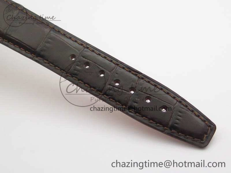 Reliable Da Vinci IW356601 RG TW 1:1 Best Edition White Dial On Brown Leather Strap A 7237