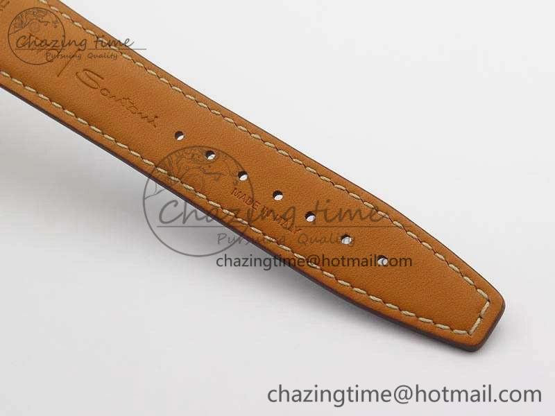 Reliable Da Vinci IW356601 RG TW 1:1 Best Edition White Dial On Brown Leather Strap A 7237