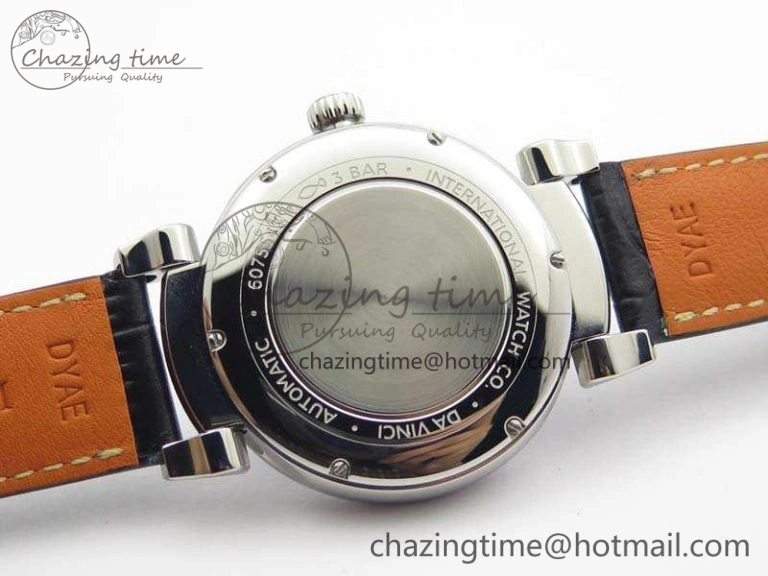Affordable Da Vinci IW356601 SS MKF 1:1 Best Edition Blue Dial On Black Leather Strap A 7233