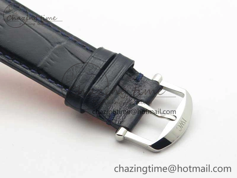 Affordable Da Vinci IW356601 SS MKF 1:1 Best Edition Blue Dial On Black Leather Strap A 7233