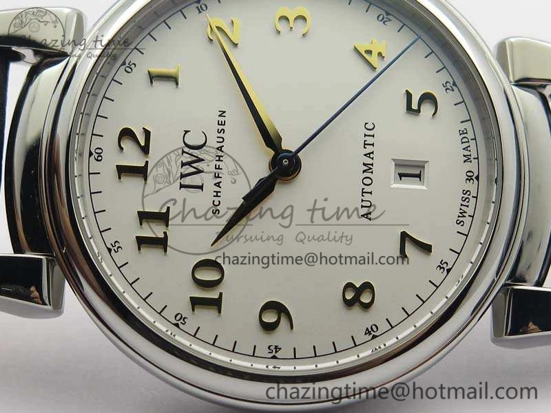 UrbanStyle Da Vinci IW356601 SS MKF 1:1 Best Edition White Dial On Black Leather Strap A 7232