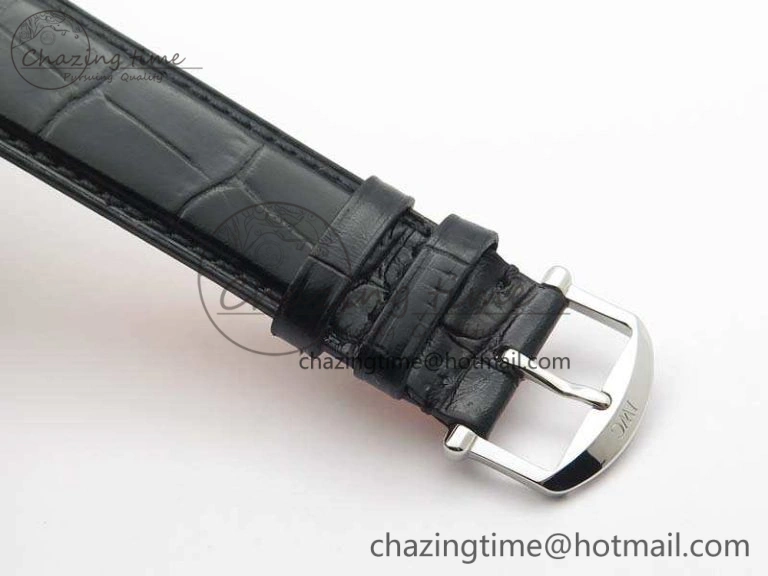 UrbanStyle Da Vinci IW356601 SS MKF 1:1 Best Edition White Dial On Black Leather Strap A 7232