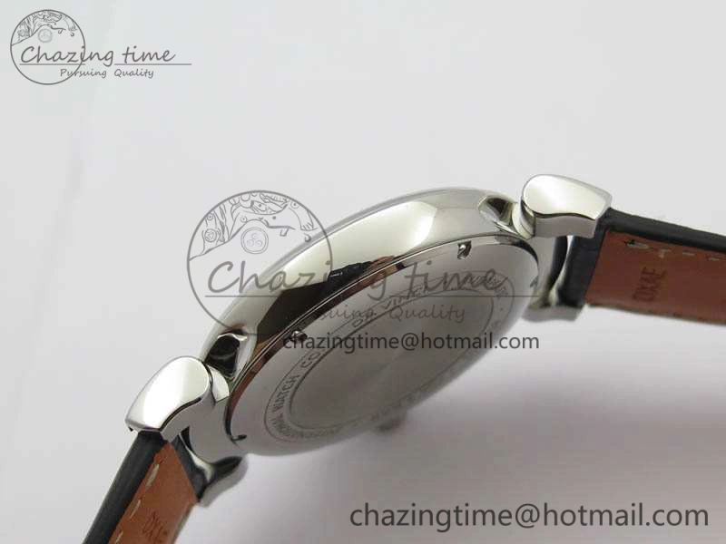 Compact Da Vinci IW356601 SS TW 1:1 Best Edition Blue Dial On Black Leather Strap A 7239