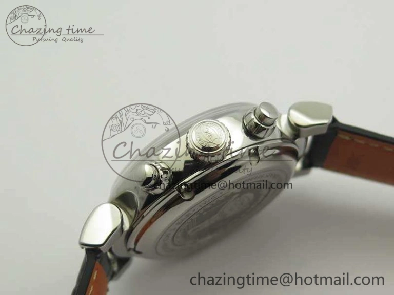 GoodFit Da Vinci IW393402 SS ZF 1:1 Best Edition Blue Dial On Black Leather Strap A 7211