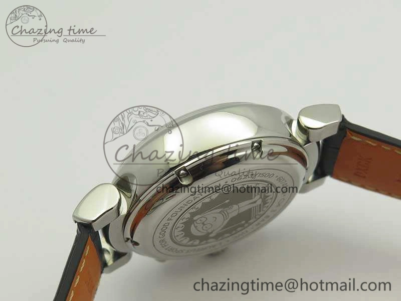 GoodFit Da Vinci IW393402 SS ZF 1:1 Best Edition Blue Dial On Black Leather Strap A 7211