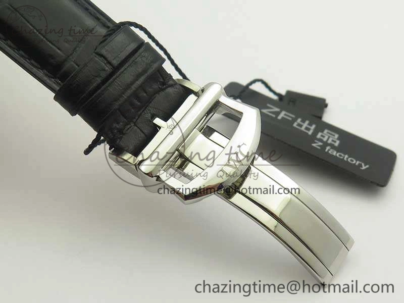GoodFit Da Vinci IW393402 SS ZF 1:1 Best Edition Blue Dial On Black Leather Strap A 7211