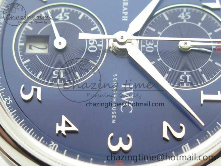 GoodFit Da Vinci IW393402 SS ZF 1:1 Best Edition Blue Dial On Black Leather Strap A 7211