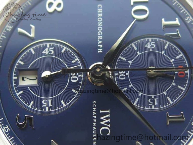 GoodFit Da Vinci IW393402 SS ZF 1:1 Best Edition Blue Dial On Black Leather Strap A 7211