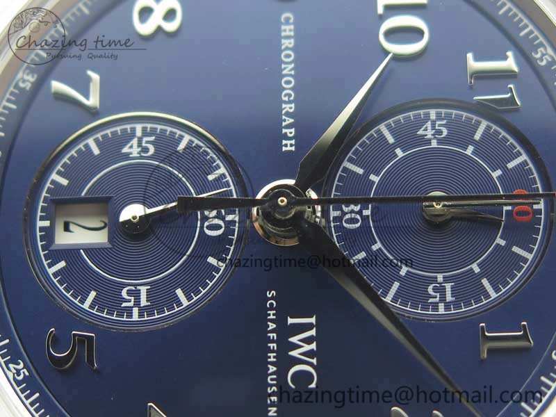 GoodFit Da Vinci IW393402 SS ZF 1:1 Best Edition Blue Dial On Black Leather Strap A 7211