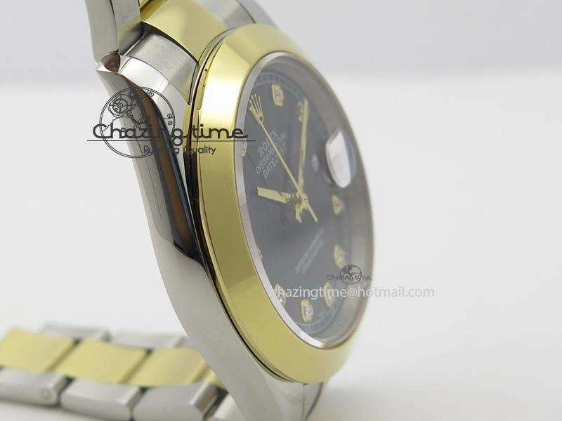 WellDesigned DateJust 116203 BP-Maker Best Edition SS YG Black Dial Diamond On Oyster Bracelet 36MM A 3978