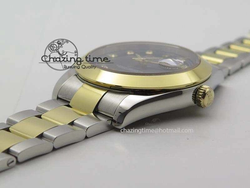 WellDesigned DateJust 116203 BP-Maker Best Edition SS YG Black Dial Diamond On Oyster Bracelet 36MM A 3978