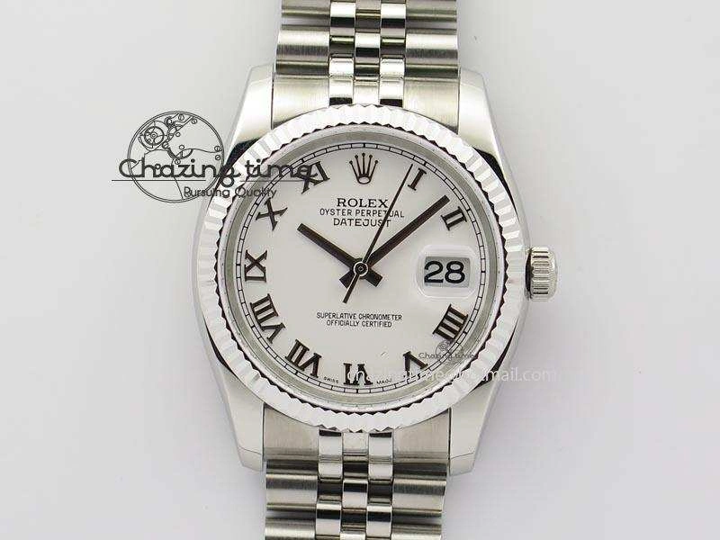 DateJust 116234 BP Best Edition SS Sliver Dial Roman Markers On SS Bracelet A2824 V Durable 3941