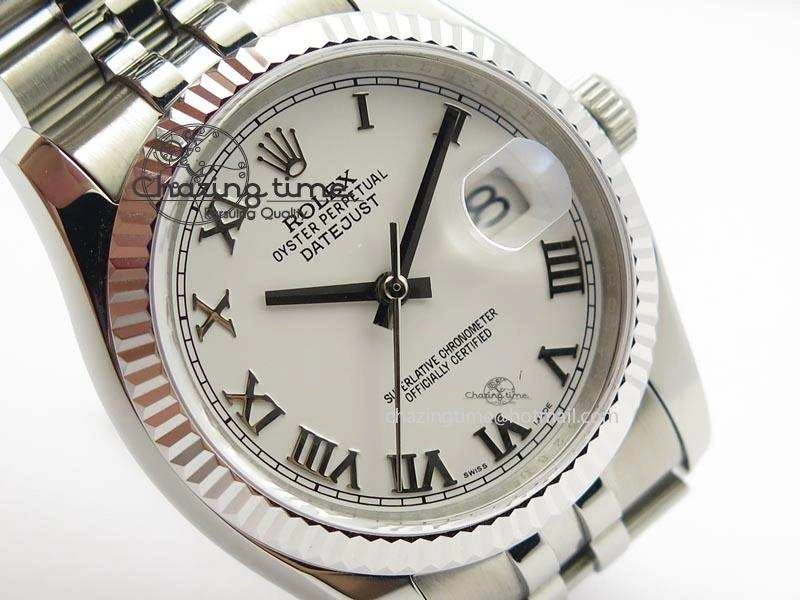 DateJust 116234 BP Best Edition SS Sliver Dial Roman Markers On SS Bracelet A2824 V Durable 3941