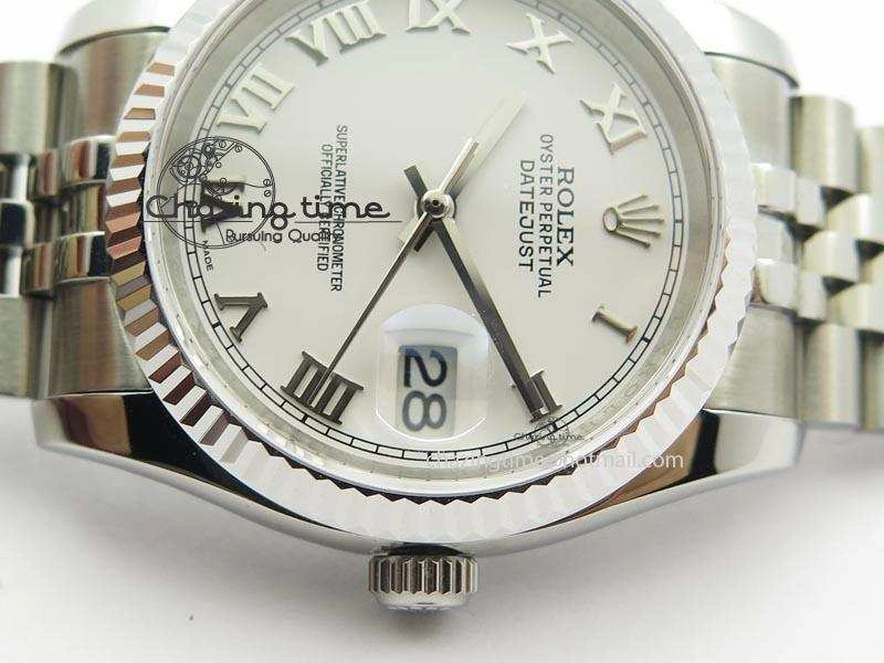 DateJust 116234 BP Best Edition SS Sliver Dial Roman Markers On SS Bracelet A2824 V Durable 3941