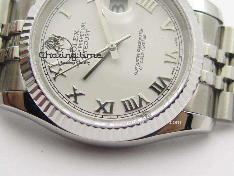 DateJust 116234 BP Best Edition SS Sliver Dial Roman Markers On SS Bracelet A2824 V Durable 3941