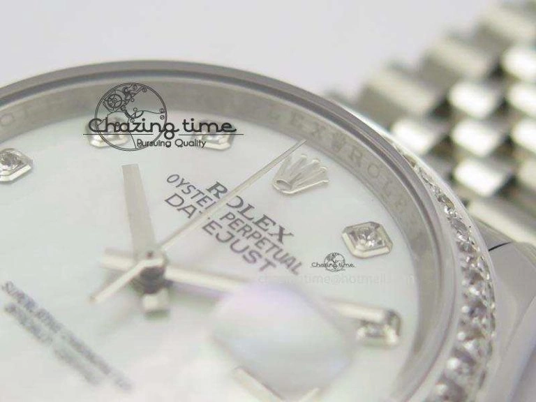 DateJust 116234 BP Best Edition SS White MOP Dial Diamond Markers On SS Bracelet A2824 V SunProtective 3943