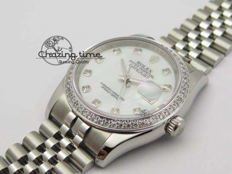 DateJust 116234 BP Best Edition SS White MOP Dial Diamond Markers On SS Bracelet A2824 V SunProtective 3943