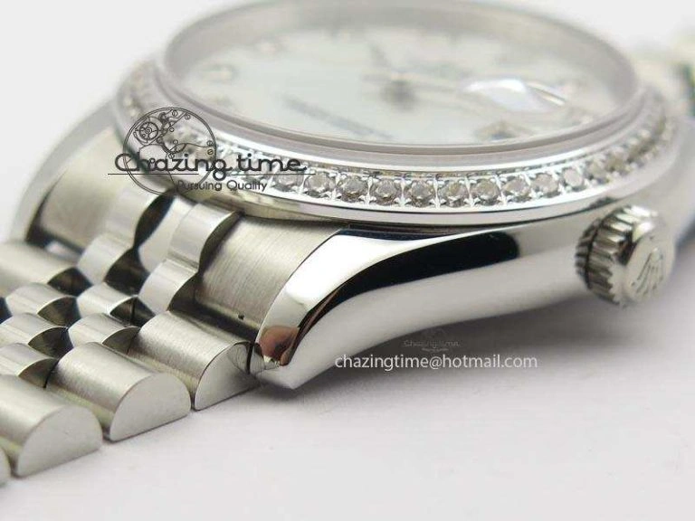 DateJust 116234 BP Best Edition SS White MOP Dial Diamond Markers On SS Bracelet A2824 V SunProtective 3943
