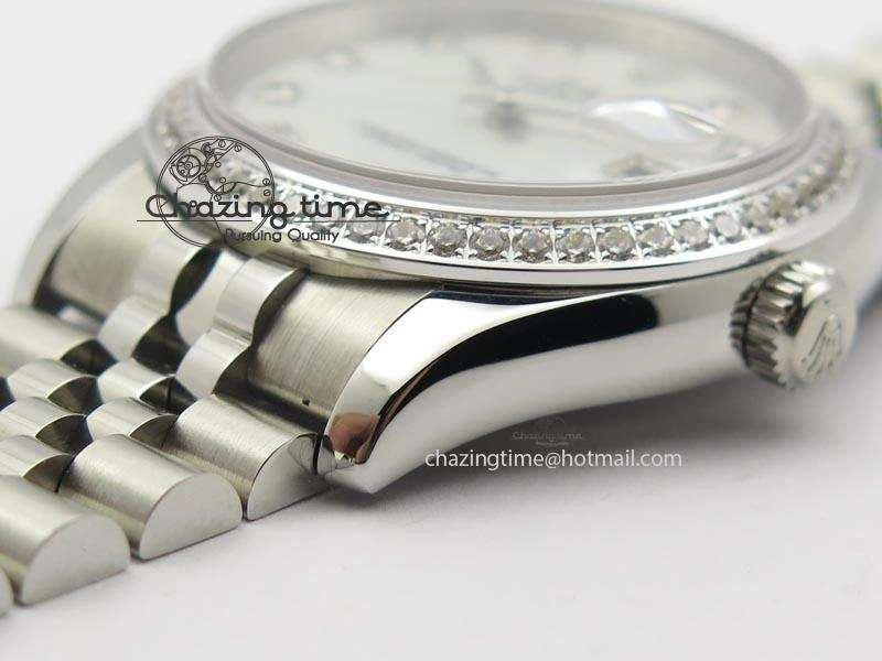 DateJust 116234 BP Best Edition SS White MOP Dial Diamond Markers On SS Bracelet A2824 V SunProtective 3943