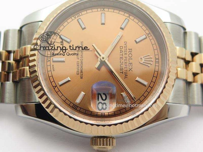 DateJust 116234 BP Best Edition SS RG Rose Gold Dial On SS Bracelet A2824 V Sophisticated 3939