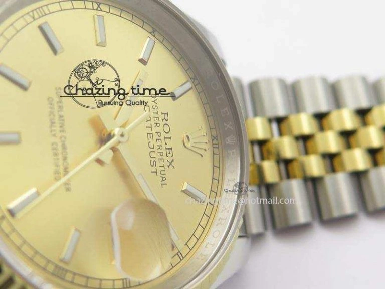 DateJust 116234 BP Best Edition SS YG Gold Dial On SS Bracelet A2824 V ZeroBulk 3942