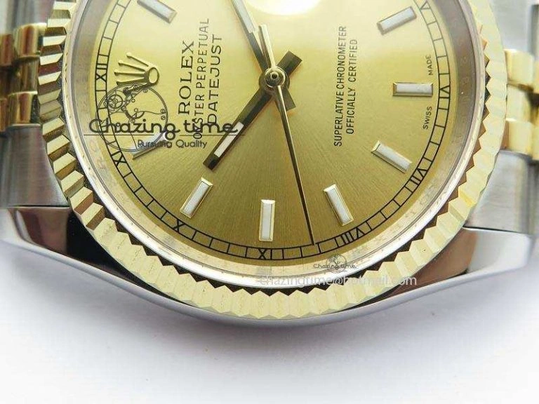 DateJust 116234 BP Best Edition SS YG Gold Dial On SS Bracelet A2824 V ZeroBulk 3942