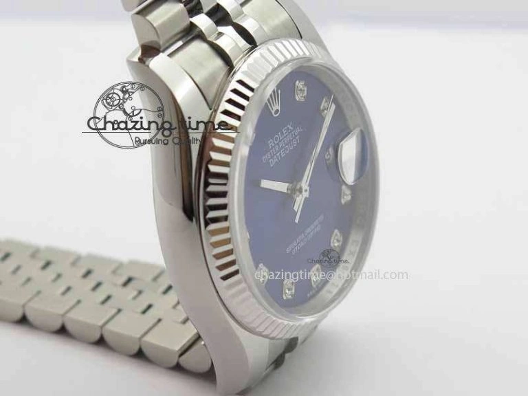 Vibrant DateJust 116234 SS BP Best Edition Blue Dial Diam Markers On SS Bracelet SA 3741
