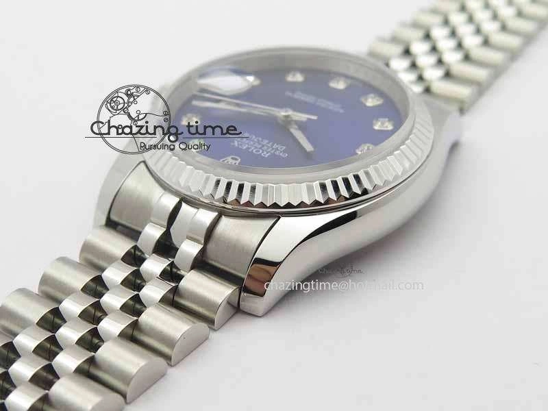 Vibrant DateJust 116234 SS BP Best Edition Blue Dial Diam Markers On SS Bracelet SA 3741