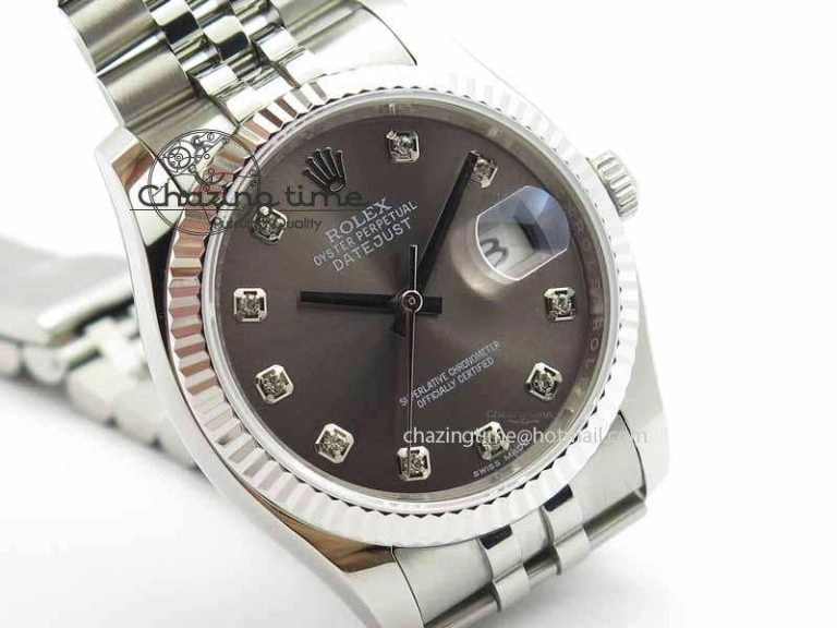 Effortless DateJust 116234 SS BP Best Edition Gray Dial Diam Markers On SS Bracelet SA 3742