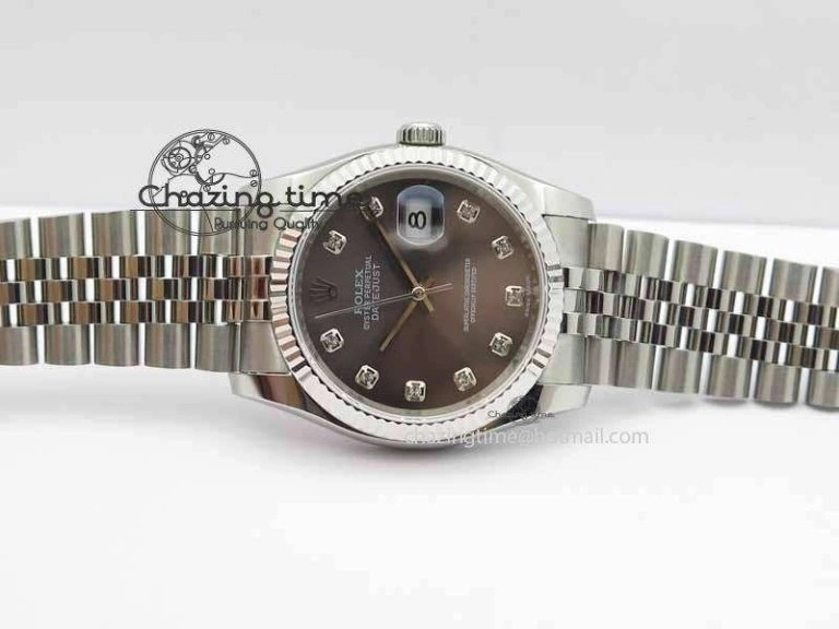 Effortless DateJust 116234 SS BP Best Edition Gray Dial Diam Markers On SS Bracelet SA 3742