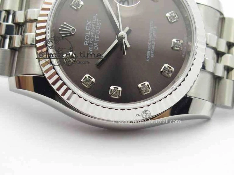 Effortless DateJust 116234 SS BP Best Edition Gray Dial Diam Markers On SS Bracelet SA 3742