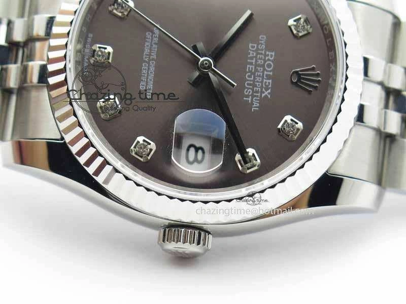 Effortless DateJust 116234 SS BP Best Edition Gray Dial Diam Markers On SS Bracelet SA 3742