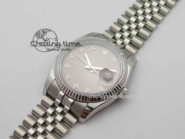 Effortless DateJust 116234 SS BP Best Edition Gray Dial Diam Markers On SS Bracelet SA 3742