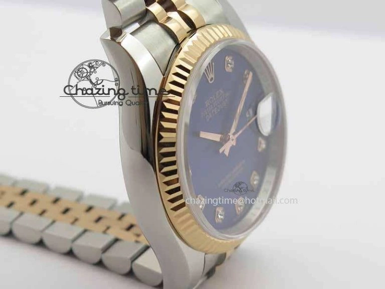 DateJust 116234 SS RG BP Best Edition Blue Dial Diam Markers On SS RG Bracelet SA Versatile 3746