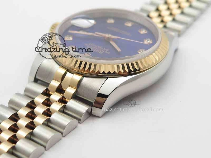 DateJust 116234 SS RG BP Best Edition Blue Dial Diam Markers On SS RG Bracelet SA Versatile 3746