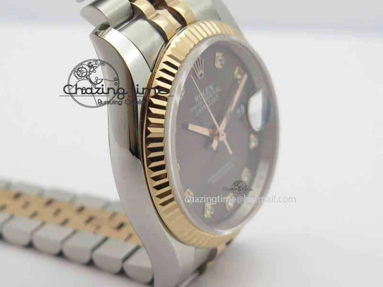 DateJust 116234 SS RG BP Best Edition Gray Dial Diam Markers On SS RG Bracelet SA EasyMatch 3747