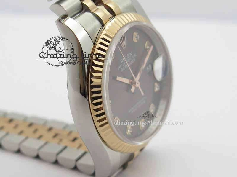 DateJust 116234 SS RG BP Best Edition Gray Dial Diam Markers On SS RG Bracelet SA EasyMatch 3747