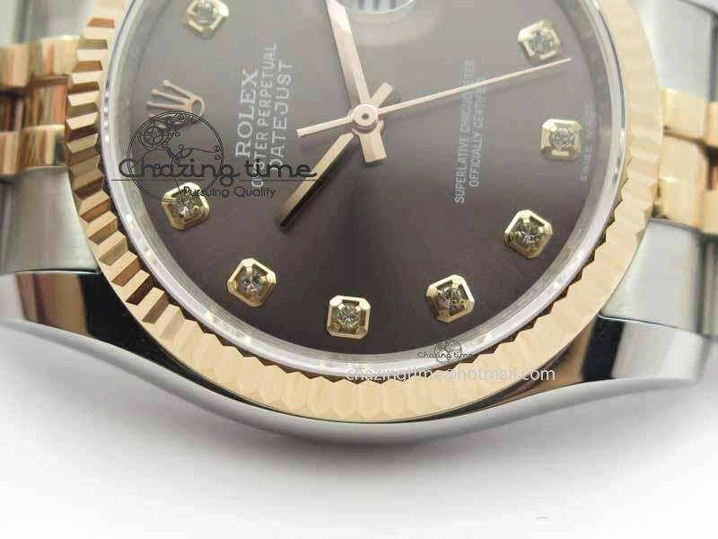DateJust 116234 SS RG BP Best Edition Gray Dial Diam Markers On SS RG Bracelet SA EasyMatch 3747