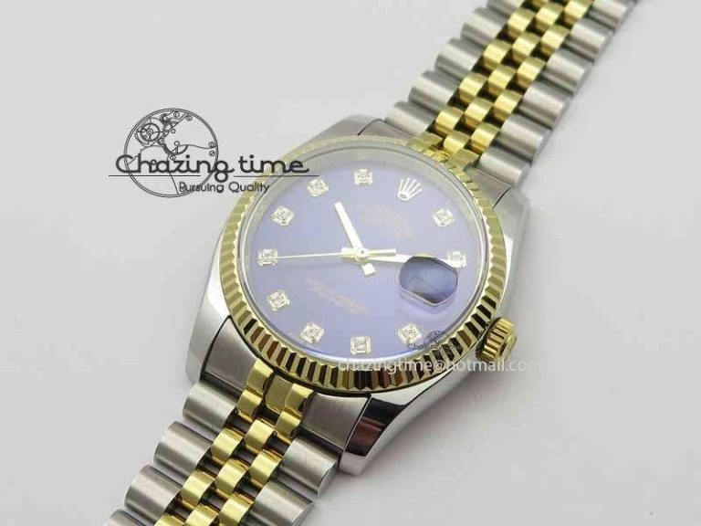 FreshLook DateJust 116234 SS YG BP Best Edition Blue Dial Diam Markers On SS YG Bracelet SA 3744