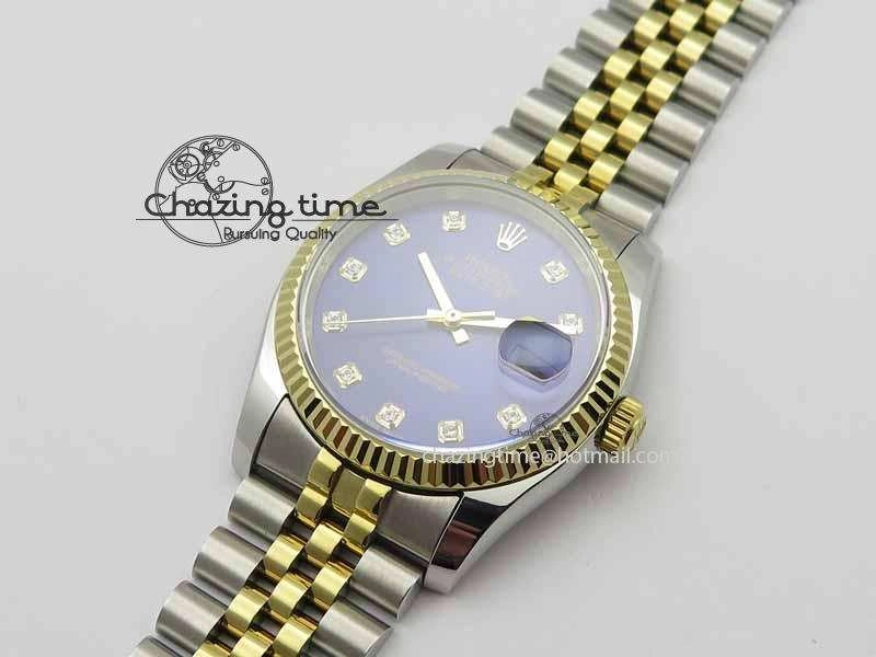 FreshLook DateJust 116234 SS YG BP Best Edition Blue Dial Diam Markers On SS YG Bracelet SA 3744