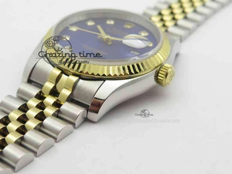FreshLook DateJust 116234 SS YG BP Best Edition Blue Dial Diam Markers On SS YG Bracelet SA 3744