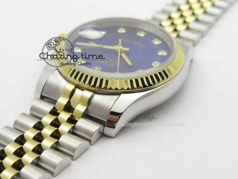 FreshLook DateJust 116234 SS YG BP Best Edition Blue Dial Diam Markers On SS YG Bracelet SA 3744
