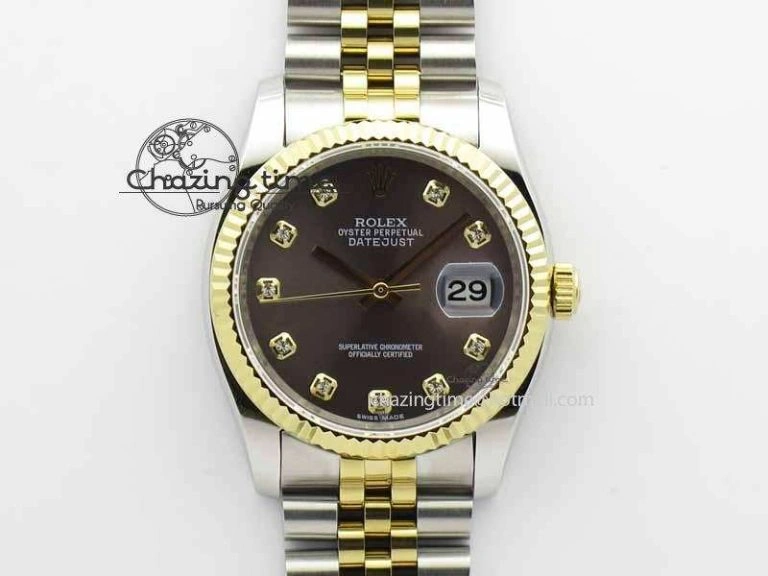 Sustainable DateJust 116234 SS YG BP Best Edition Gray Dial Diam Markers On SS YG Bracelet SA 3745