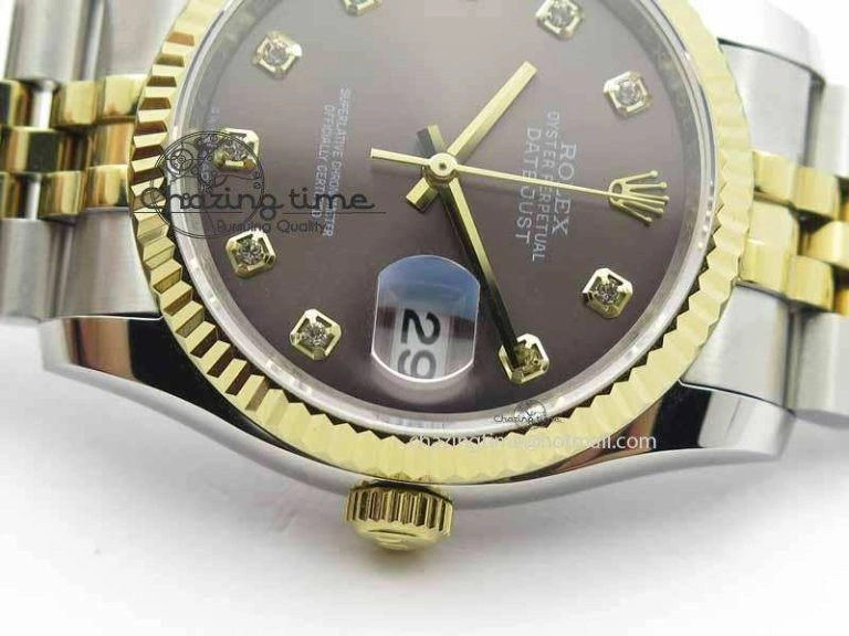 Sustainable DateJust 116234 SS YG BP Best Edition Gray Dial Diam Markers On SS YG Bracelet SA 3745
