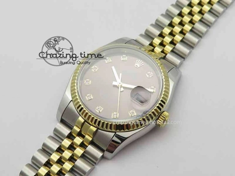 Sustainable DateJust 116234 SS YG BP Best Edition Gray Dial Diam Markers On SS YG Bracelet SA 3745